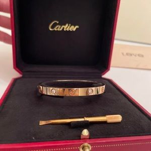 SOLD SOLD SOLD!!!!Cartier Love Bracelet with 4 diamonds